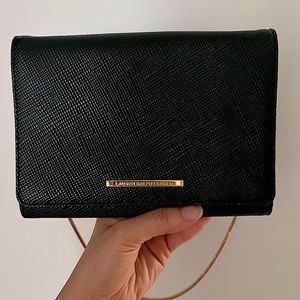 Lauren Ralph Lauren | Black Darlington Delaney Patent Leather Clutch